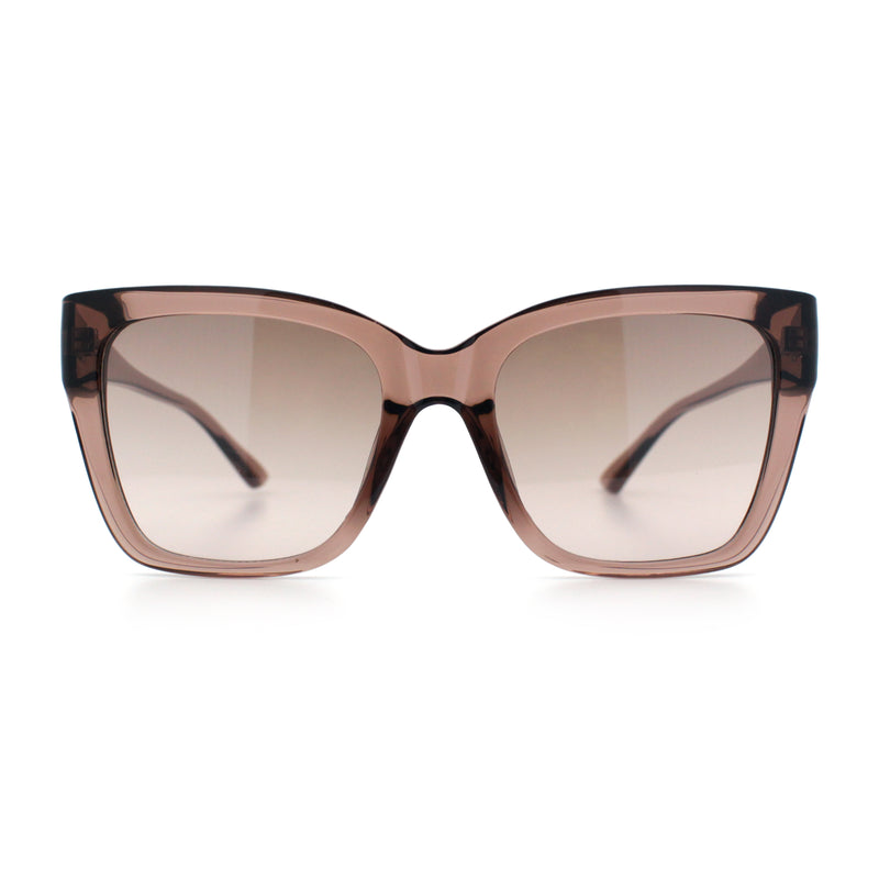 Womens Chic Thick Horn Cat Eye Elegant Thin Arm Plastic Sunglasses