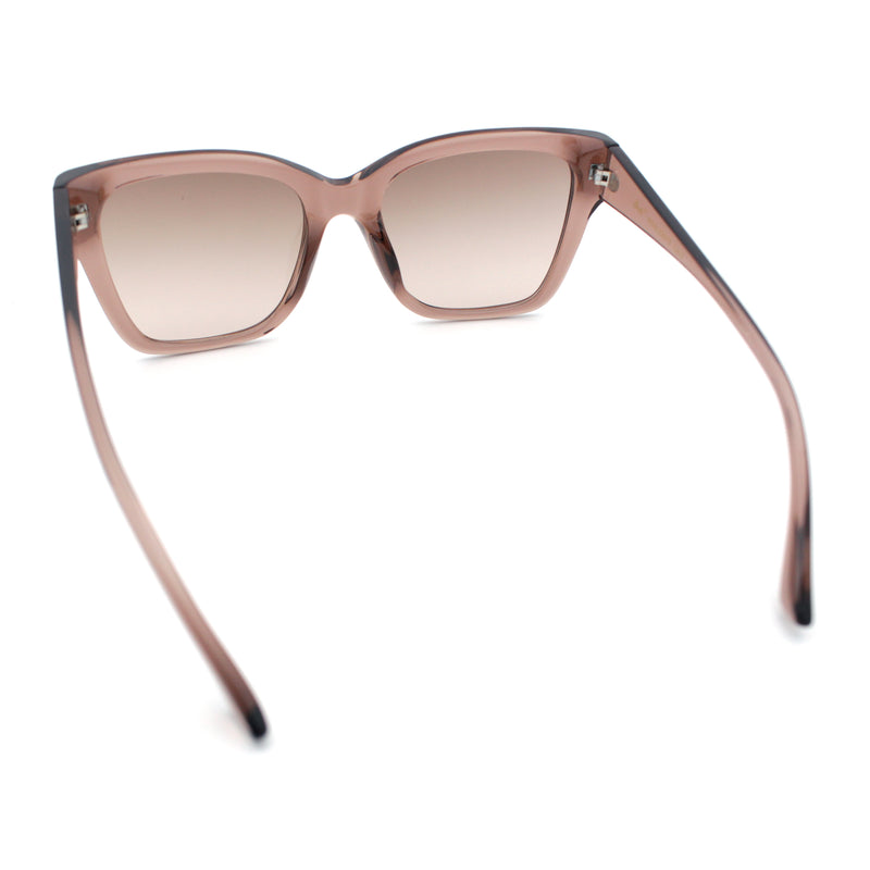 Womens Chic Thick Horn Cat Eye Elegant Thin Arm Plastic Sunglasses
