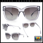 Womens Chic Thick Horn Cat Eye Elegant Thin Arm Plastic Sunglasses