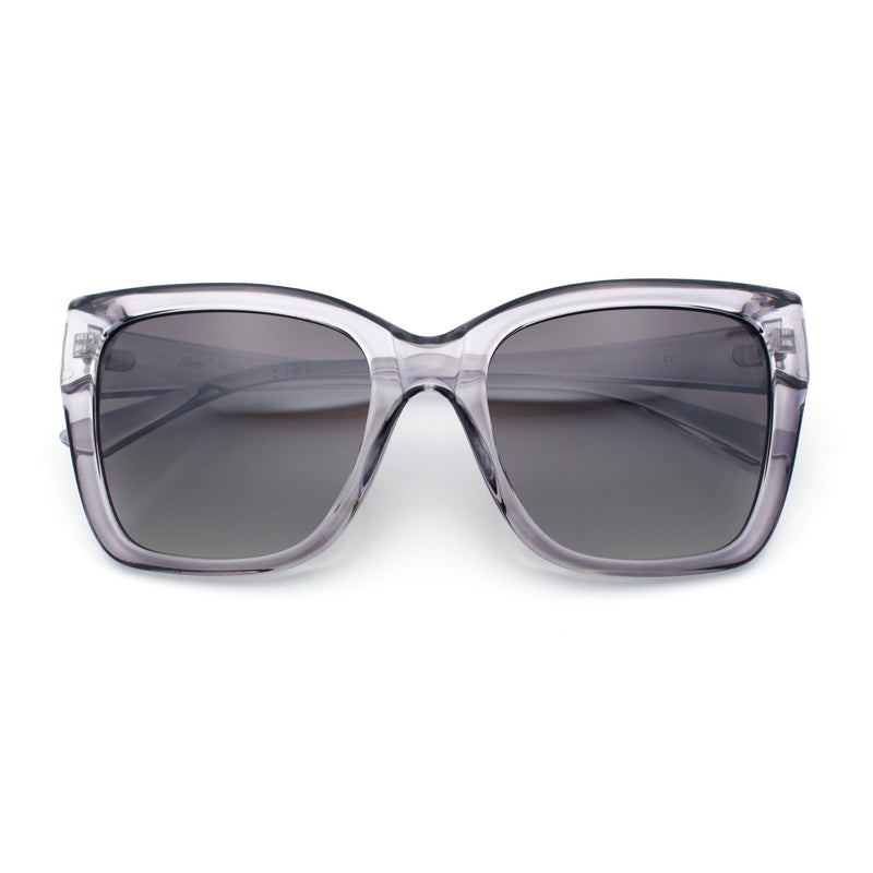 Womens Chic Thick Horn Cat Eye Elegant Thin Arm Plastic Sunglasses