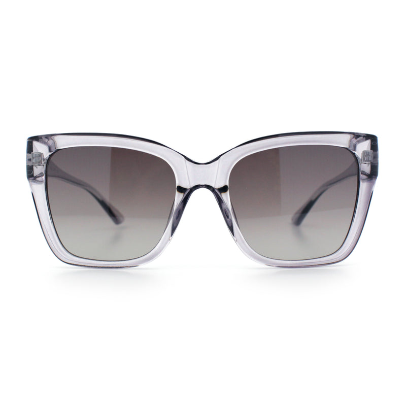 Womens Chic Thick Horn Cat Eye Elegant Thin Arm Plastic Sunglasses
