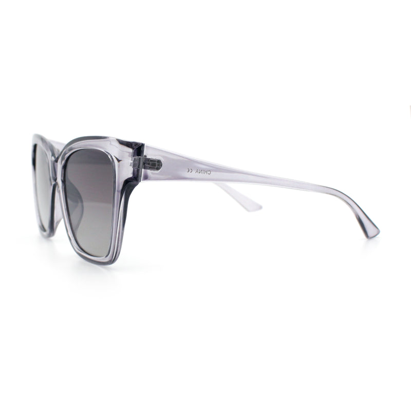 Womens Chic Thick Horn Cat Eye Elegant Thin Arm Plastic Sunglasses