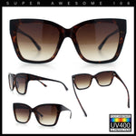 Womens Chic Thick Horn Cat Eye Elegant Thin Arm Plastic Sunglasses