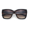 Womens Chic Thick Horn Cat Eye Elegant Thin Arm Plastic Sunglasses
