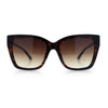 Womens Chic Thick Horn Cat Eye Elegant Thin Arm Plastic Sunglasses
