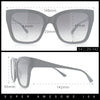 Womens Chic Thick Horn Cat Eye Elegant Thin Arm Plastic Sunglasses