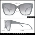 Womens Chic Thick Horn Cat Eye Elegant Thin Arm Plastic Sunglasses