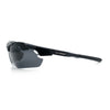 Polarized Xloop Mens Wrap Around Sport Rimless Oval Plastic Sunglasses