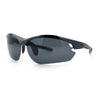 Polarized Xloop Mens Wrap Around Sport Rimless Oval Plastic Sunglasses