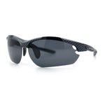 Polarized Xloop Mens Wrap Around Sport Rimless Oval Plastic Sunglasses