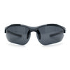Polarized Xloop Mens Wrap Around Sport Rimless Oval Plastic Sunglasses