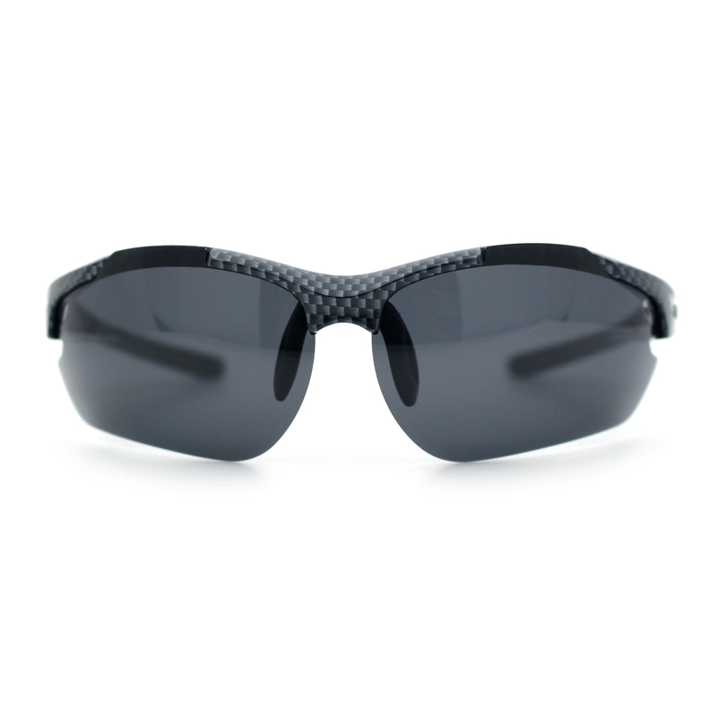Polarized Xloop Mens Wrap Around Sport Rimless Oval Plastic Sunglasses