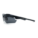 Polarized Xloop Mens Wrap Around Sport Rimless Oval Plastic Sunglasses