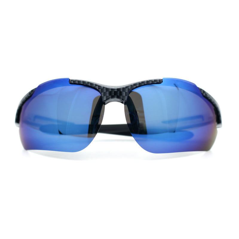 Polarized Xloop Mens Wrap Around Sport Rimless Oval Plastic Sunglasses