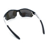 Polarized Xloop Mens Wrap Around Sport Rimless Oval Plastic Sunglasses