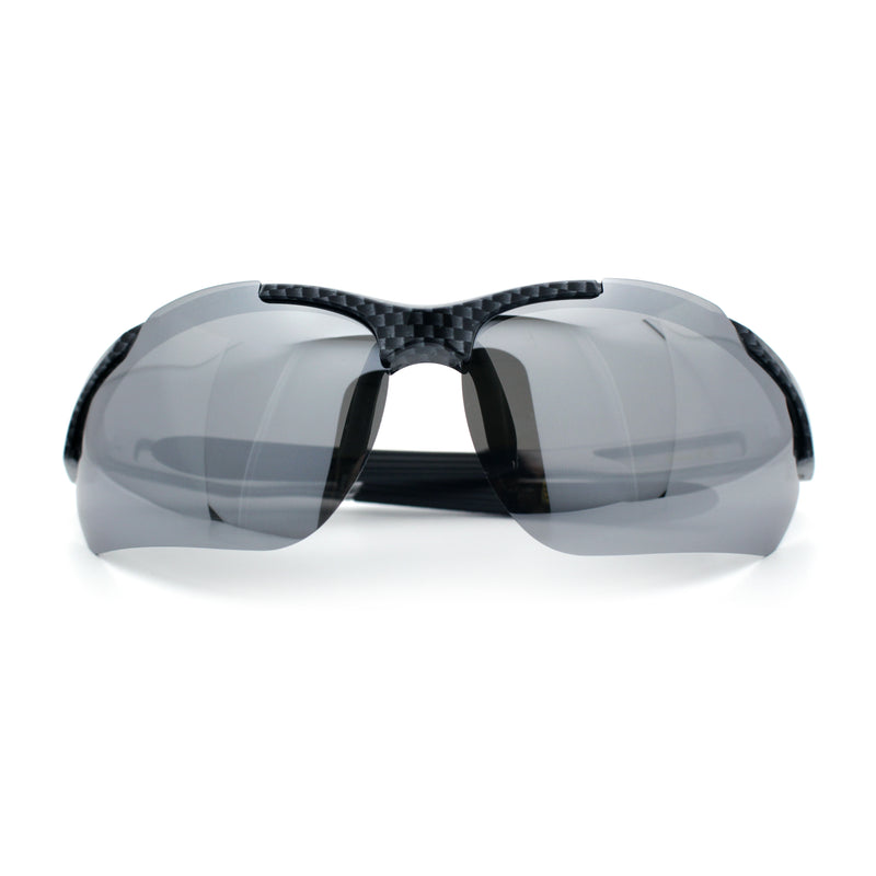 Polarized Xloop Mens Wrap Around Sport Rimless Oval Plastic Sunglasses