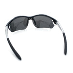 Polarized Xloop Mens Wrap Around Sport Rimless Oval Plastic Sunglasses