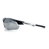 Polarized Xloop Mens Wrap Around Sport Rimless Oval Plastic Sunglasses