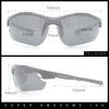 Polarized Xloop Mens Wrap Around Sport Rimless Oval Plastic Sunglasses