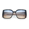 Womens Rectangle Designer Diamond Pleat Embossed Arm Plastic Fashion Sunglasses