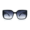 Womens Rectangle Designer Diamond Pleat Embossed Arm Plastic Fashion Sunglasses