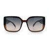 Womens Rectangle Designer Diamond Pleat Embossed Arm Plastic Fashion Sunglasses
