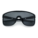 Classic Oversized Mens Shield Sport Plastic Minimal Color Mirror Lens Sunglasses