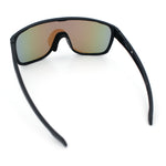 Classic Oversized Mens Shield Sport Plastic Minimal Color Mirror Lens Sunglasses