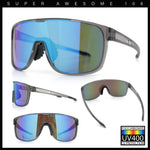 Classic Oversized Mens Shield Sport Plastic Minimal Color Mirror Lens Sunglasses