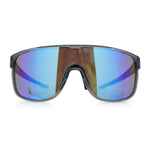 Classic Oversized Mens Shield Sport Plastic Minimal Color Mirror Lens Sunglasses