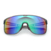 Classic Oversized Mens Shield Sport Plastic Minimal Color Mirror Lens Sunglasses