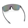 Classic Oversized Mens Shield Sport Plastic Minimal Color Mirror Lens Sunglasses