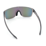 Classic Oversized Mens Shield Sport Plastic Minimal Color Mirror Lens Sunglasses