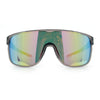 Classic Oversized Mens Shield Sport Plastic Minimal Color Mirror Lens Sunglasses