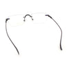 Rimless Rectangle Celtic Cross Luxury Fashion Blue Light Filter Clear Lens Eyeglasses