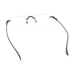 Rimless Rectangle Celtic Cross Luxury Fashion Blue Light Filter Clear Lens Eyeglasses