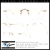 Rimless Rectangle Celtic Cross Luxury Fashion Blue Light Filter Clear Lens Eyeglasses