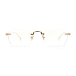 Rimless Rectangle Celtic Cross Luxury Fashion Blue Light Filter Clear Lens Eyeglasses