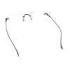Rimless Rectangle Celtic Cross Luxury Fashion Blue Light Filter Clear Lens Eyeglasses