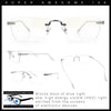 Rimless Rectangle Celtic Cross Luxury Fashion Blue Light Filter Clear Lens Eyeglasses