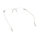 Rimless Rectangle Celtic Cross Luxury Fashion Blue Light Filter Clear Lens Eyeglasses