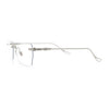 Rimless Rectangle Celtic Cross Luxury Fashion Blue Light Filter Clear Lens Eyeglasses