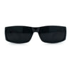 Mens Winged Skull Emblem Mad Dog Narrow Rectangle Hardcore Manly Sunglasses