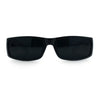 Mens Winged Skull Emblem Mad Dog Narrow Rectangle Hardcore Manly Sunglasses