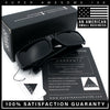 Mens Winged Skull Emblem Mad Dog Narrow Rectangle Hardcore Manly Sunglasses