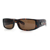 Mens Winged Skull Emblem Mad Dog Narrow Rectangle Hardcore Manly Sunglasses
