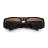 Mens Winged Skull Emblem Mad Dog Narrow Rectangle Hardcore Manly Sunglasses