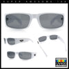 Mens Winged Skull Emblem Mad Dog Narrow Rectangle Hardcore Manly Sunglasses