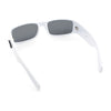 Mens Winged Skull Emblem Mad Dog Narrow Rectangle Hardcore Manly Sunglasses