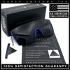 Polarized 80s Mens Flat Top Bold Shield Lens Rimless Skeleton Arm Sunglasses